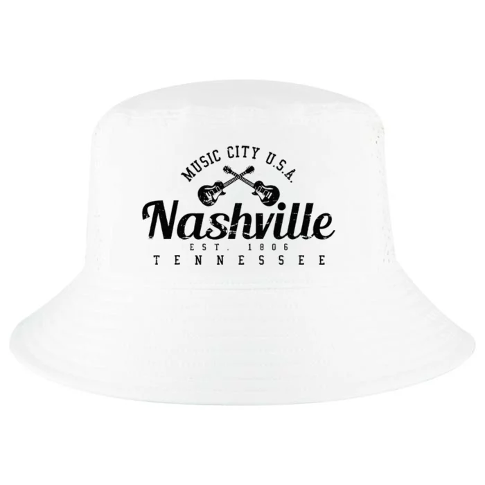 Nashville Guitar Tennessee Country Music City Gift Souvenir Cool Comfort Performance Bucket Hat