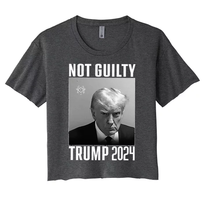 Not Guilty Trump 2024 Women's Crop Top Tee