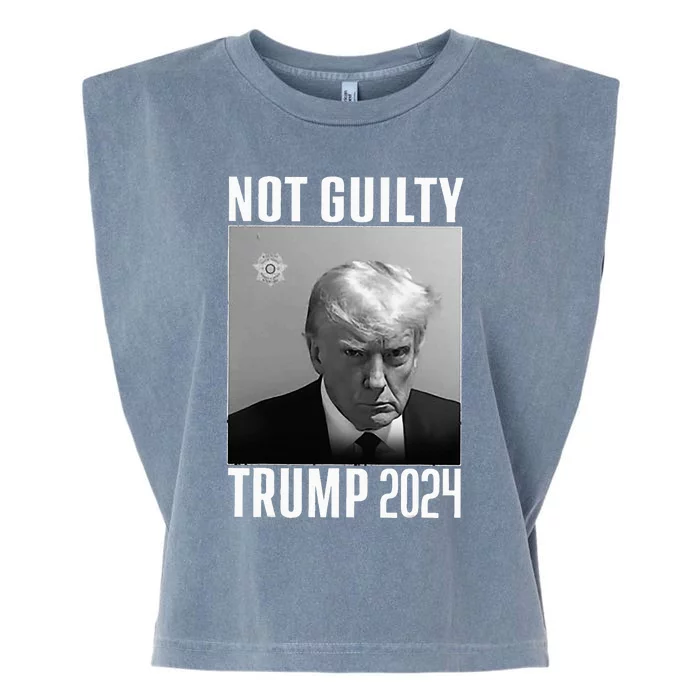 Not Guilty Trump 2024 Garment-Dyed Women's Muscle Tee