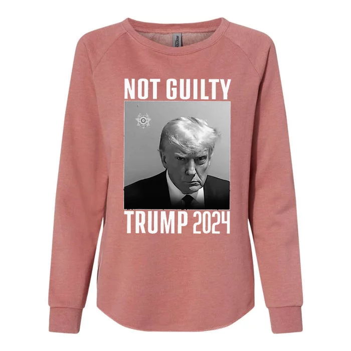 Not Guilty Trump 2024 Womens California Wash Sweatshirt