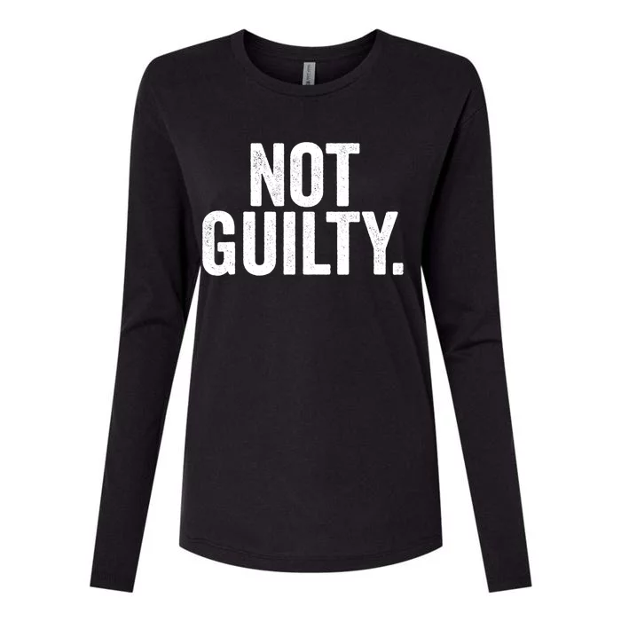 Not Guilty Trump Not Guilty Womens Cotton Relaxed Long Sleeve T-Shirt