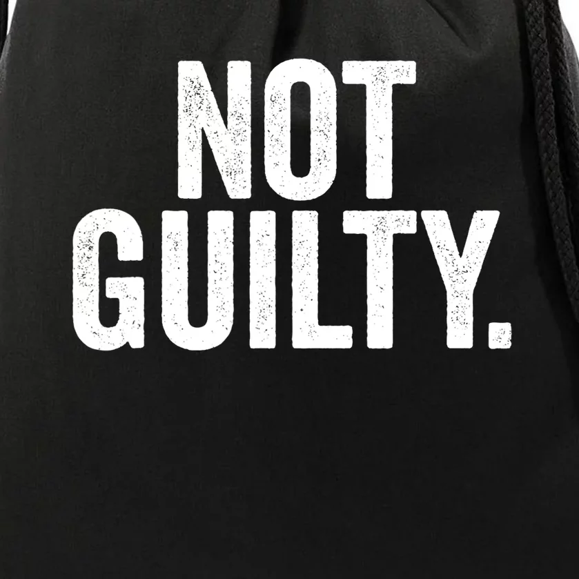 Not Guilty Trump Not Guilty Drawstring Bag