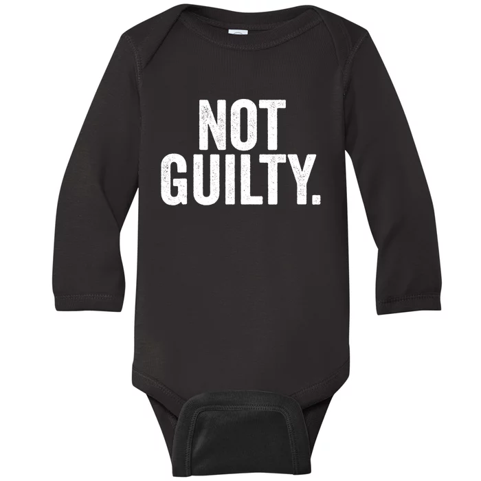 Not Guilty Trump Not Guilty Baby Long Sleeve Bodysuit