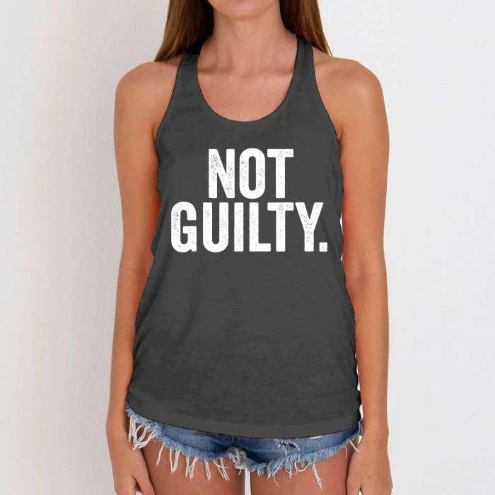 Not Guilty Trump Not Guilty Women's Knotted Racerback Tank