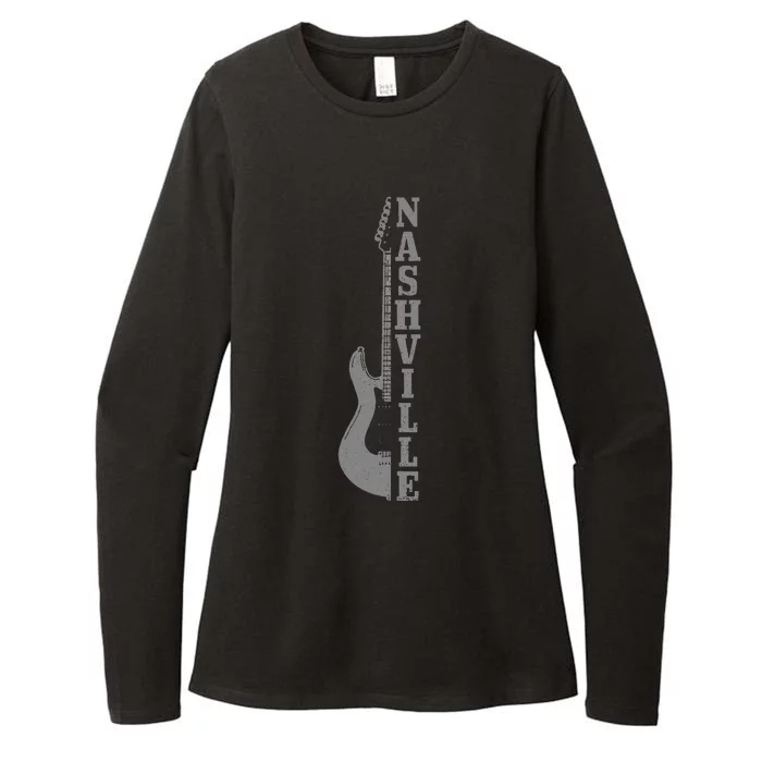 Nashville Guitar Tennessee Vintage Country Music City Womens CVC Long Sleeve Shirt