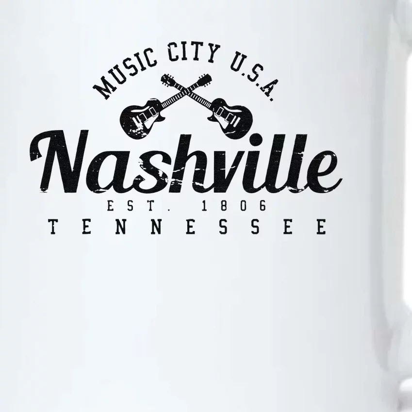 Nashville Guitar Tennessee Country Music City Gift Souvenir Black Color Changing Mug