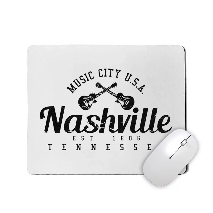 Nashville Guitar Tennessee Country Music City Gift Souvenir Mousepad