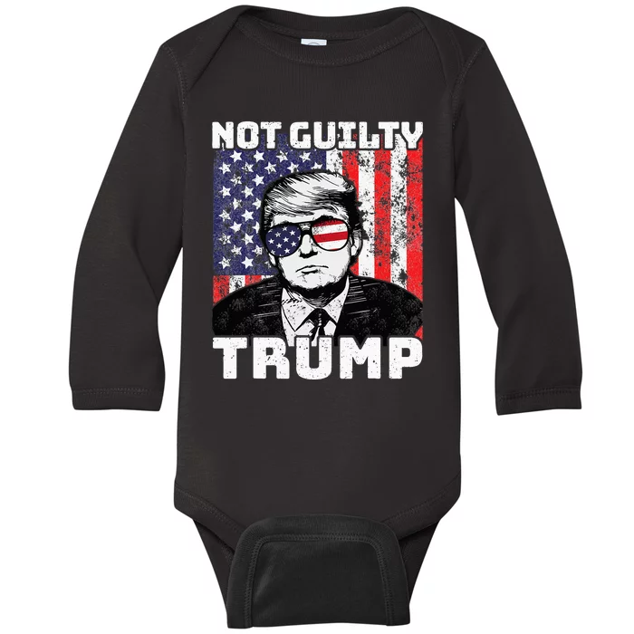 Not Guilty Trump Baby Long Sleeve Bodysuit