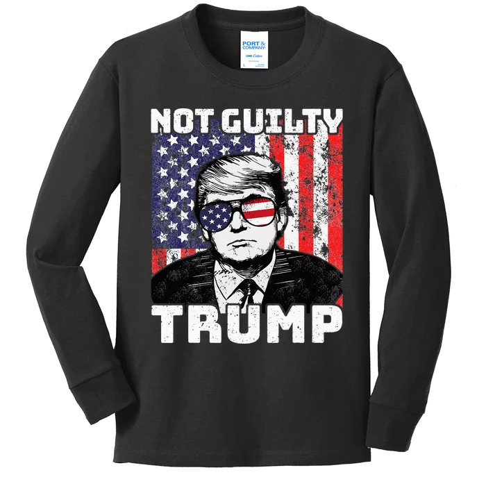 Not Guilty Trump Kids Long Sleeve Shirt