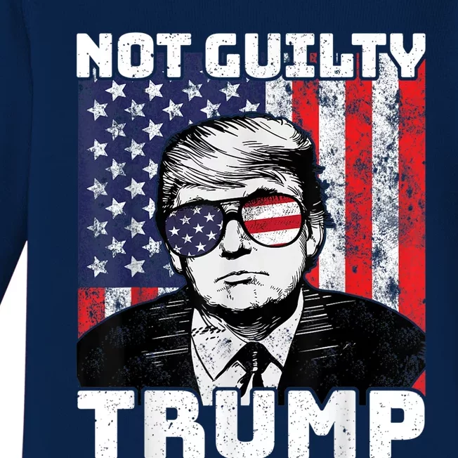 Not Guilty Trump Baby Long Sleeve Bodysuit