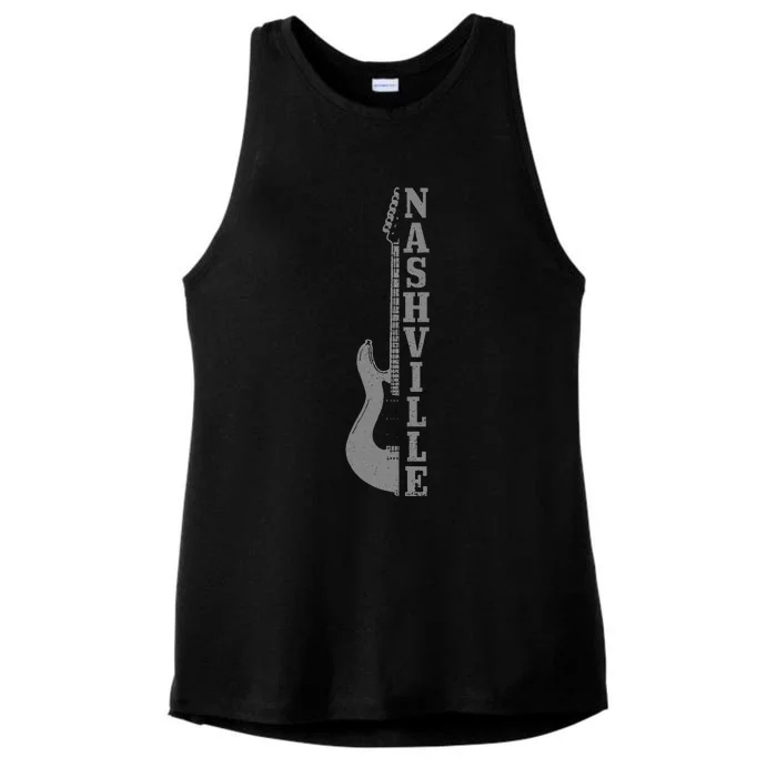 Nashville Guitar Tennessee Ladies Tri-Blend Wicking Tank