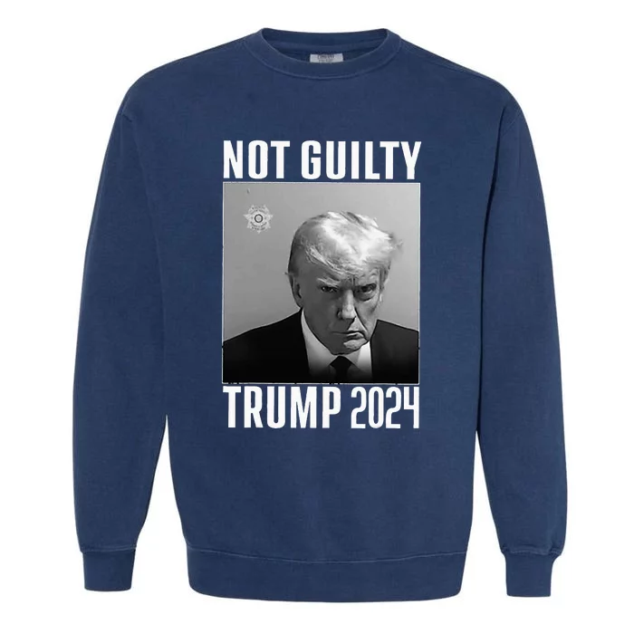 Not Guilty Trump 2024 Garment-Dyed Sweatshirt