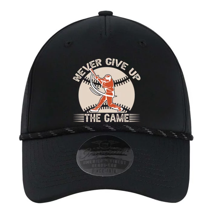 Never Give Up The Game Gift Baseball Fan Performance The Dyno Cap