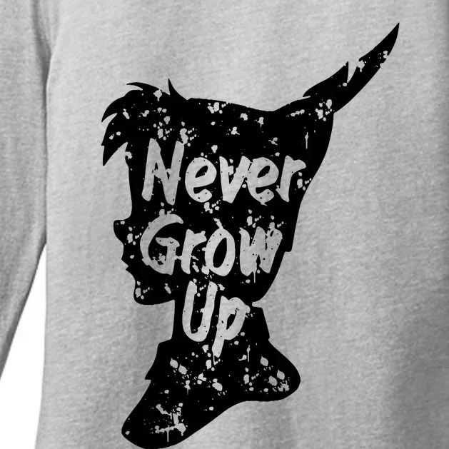 Never Grow Up Womens CVC Long Sleeve Shirt