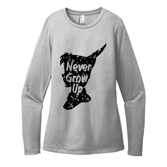 Never Grow Up Womens CVC Long Sleeve Shirt