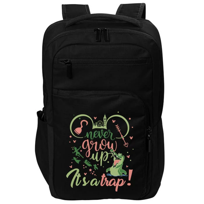 Never Grow Up Its A Trap Crocodile Impact Tech Backpack