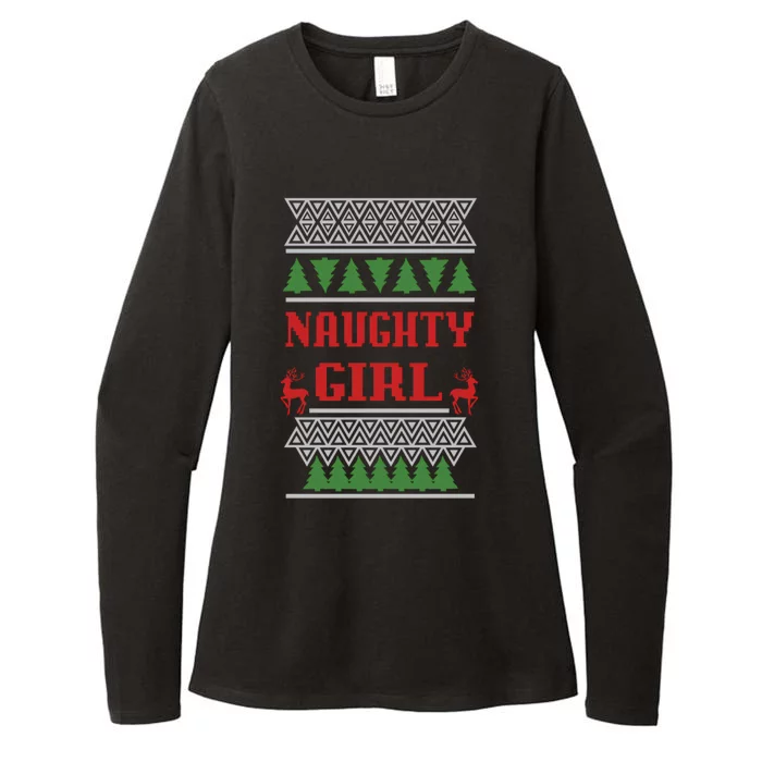 Naughty Girl Ugly Christmas Womens CVC Long Sleeve Shirt