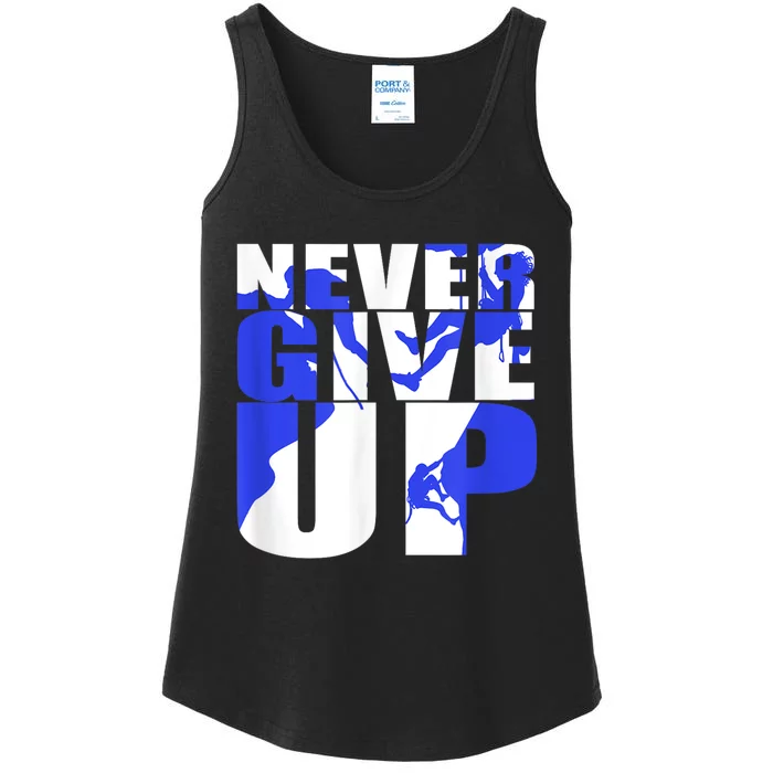 Never Give Up Ladies Essential Tank