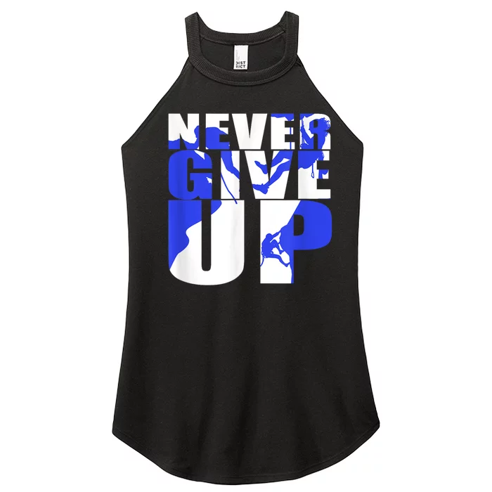 Never Give Up Women’s Perfect Tri Rocker Tank