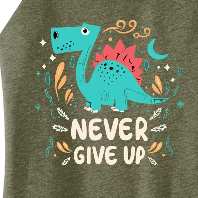 Never Give Up Women’s Perfect Tri Rocker Tank