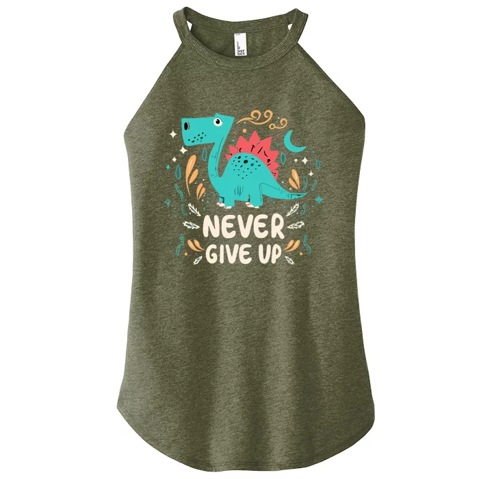 Never Give Up Women’s Perfect Tri Rocker Tank