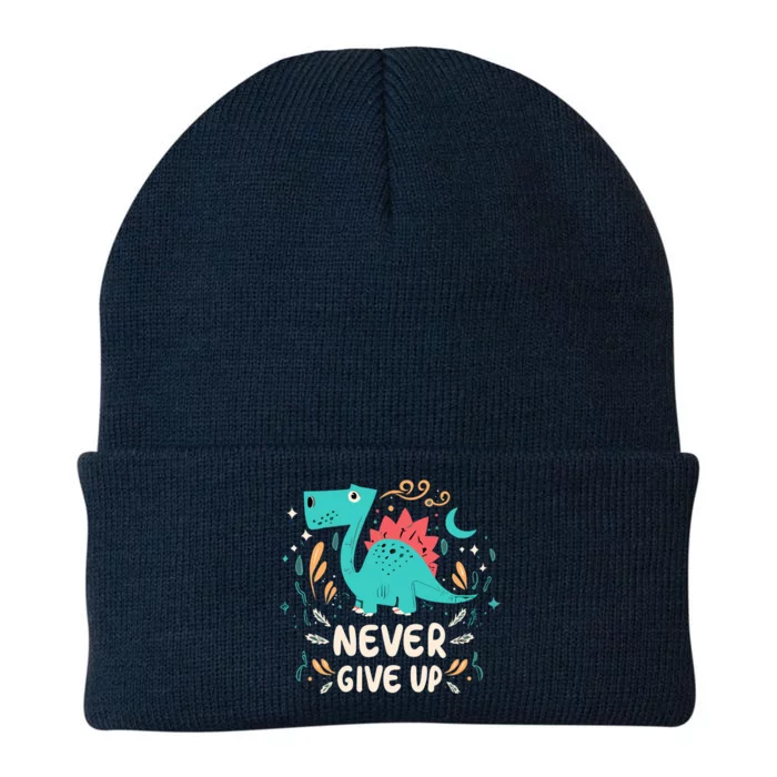 Never Give Up Knit Cap Winter Beanie