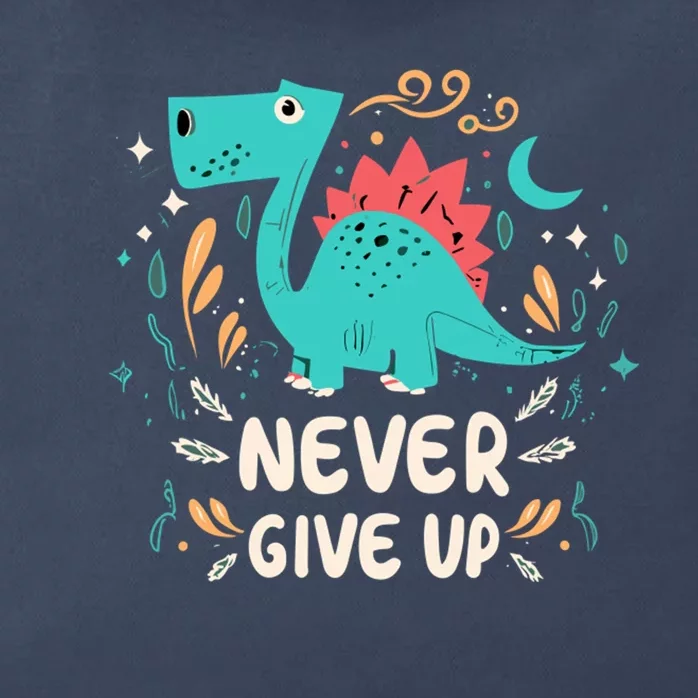 Never Give Up Zip Tote Bag