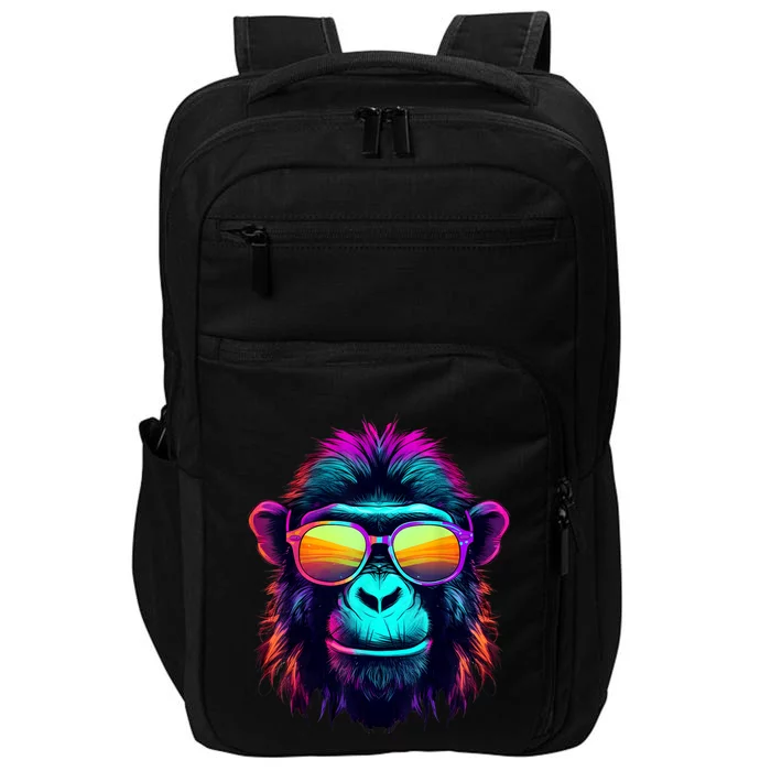 Neon Gorilla With Sunglasses. Impact Tech Backpack