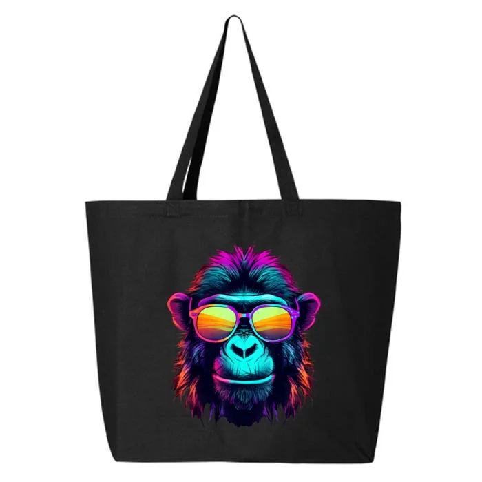 Neon Gorilla With Sunglasses. 25L Jumbo Tote