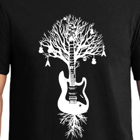 Nature Guitar White Tree Music Banksy Art Pajama Set