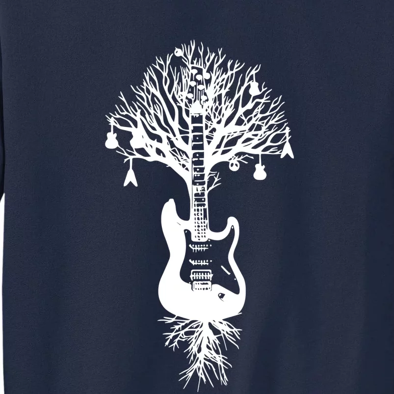 Nature Guitar White Tree Music Banksy Art Tall Sweatshirt