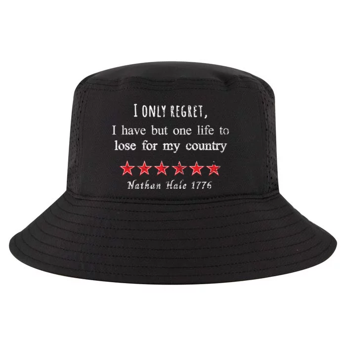 Nathan Hale 1776 I Only Regret One Life For My Country Quote Cool Comfort Performance Bucket Hat