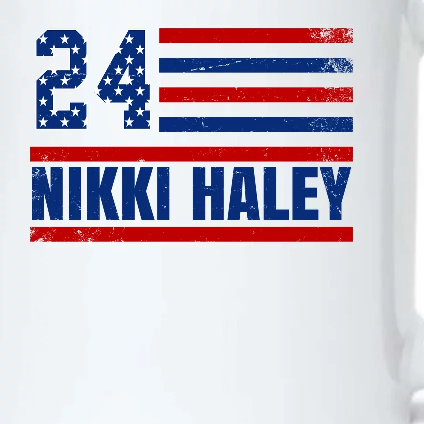 Nikki Haley 2024 American Flag Election Black Color Changing Mug