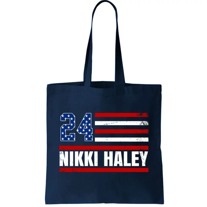 Nikki Haley 2024 American Flag Election Tote Bag