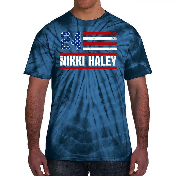 Nikki Haley 2024 American Flag Election Tie-Dye T-Shirt