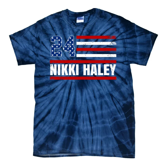 Nikki Haley 2024 American Flag Election Tie-Dye T-Shirt