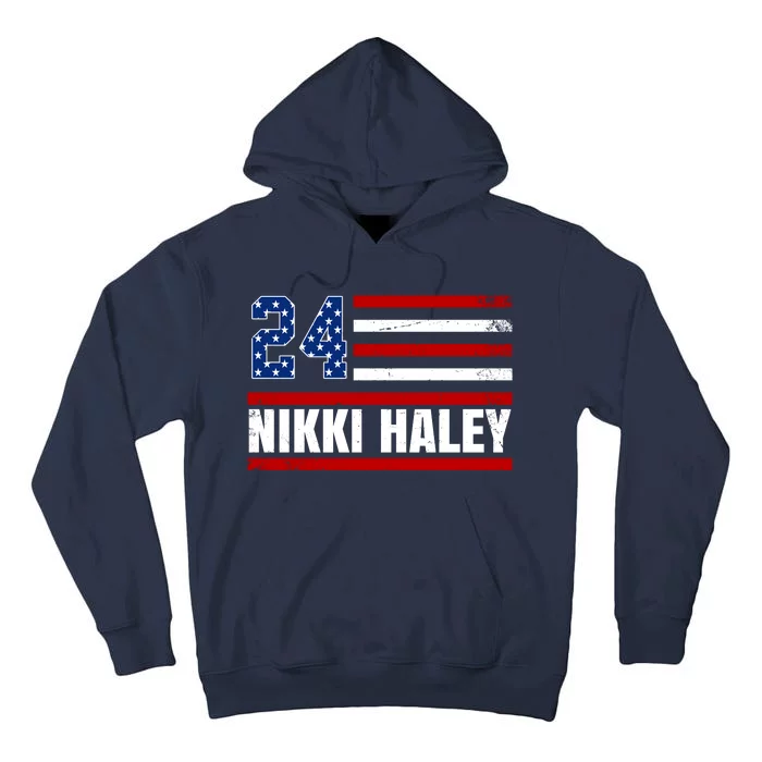 Nikki Haley 2024 American Flag Election Tall Hoodie