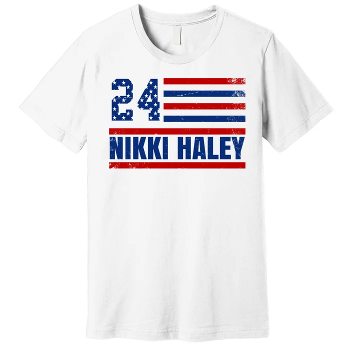 Nikki Haley 2024 American Flag Election Premium T-Shirt