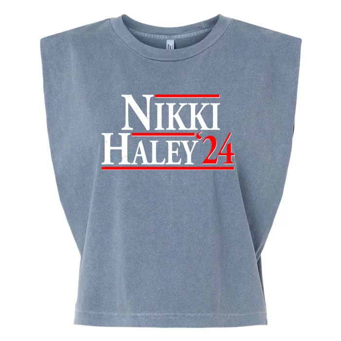 Nikki Haley 2024 For President Election Garment-Dyed Women's Muscle Tee