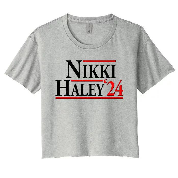 Nikki Haley 2024 For President Election Women's Crop Top Tee