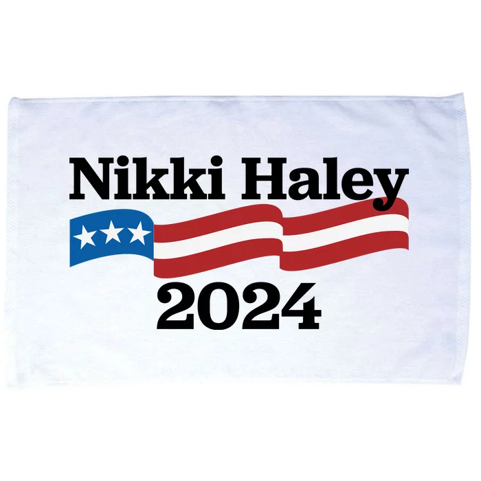 Nikki Haley 2024 For President Flag Logo Microfiber Hand Towel