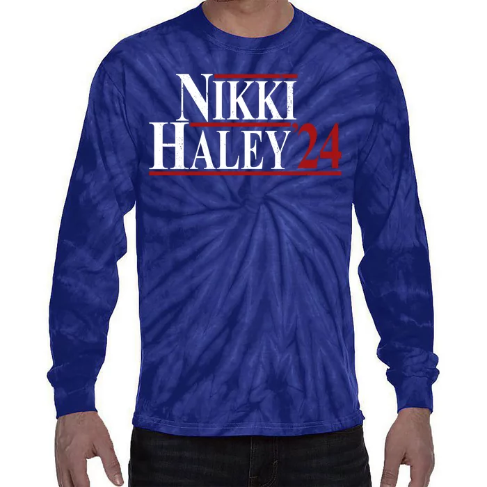 Nikki Haley 2024 Vintage Election Tie-Dye Long Sleeve Shirt