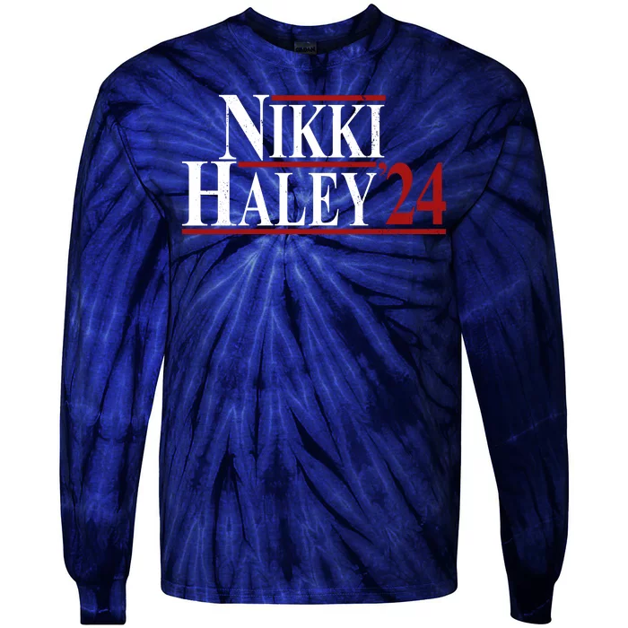 Nikki Haley 2024 Vintage Election Tie-Dye Long Sleeve Shirt