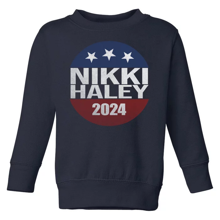 Nikki Haley 2024 Political Election Vintage Toddler Sweatshirt