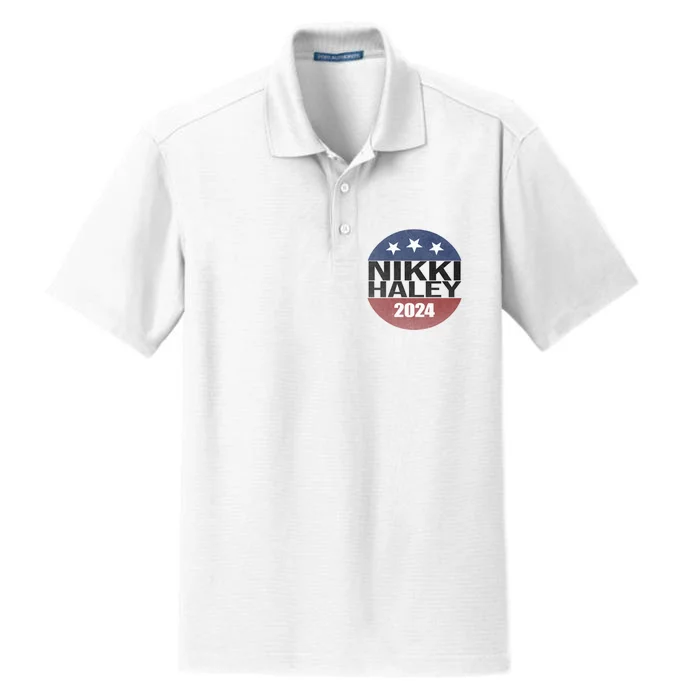 Nikki Haley 2024 Political Election Vintage Dry Zone Grid Performance Polo