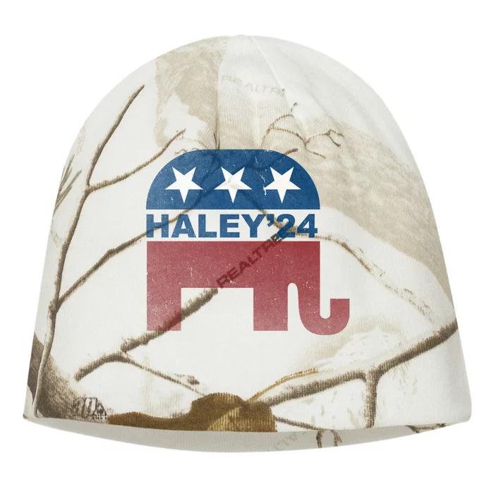 Nikki Haley 2024 For President Vintage Kati - Camo Knit Beanie