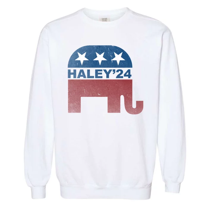 Nikki Haley 2024 For President Vintage Garment-Dyed Sweatshirt