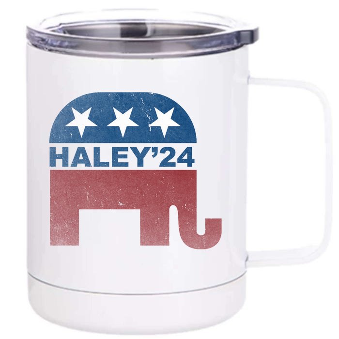 Nikki Haley 2024 For President Vintage Front & Back 12oz Stainless Steel Tumbler Cup