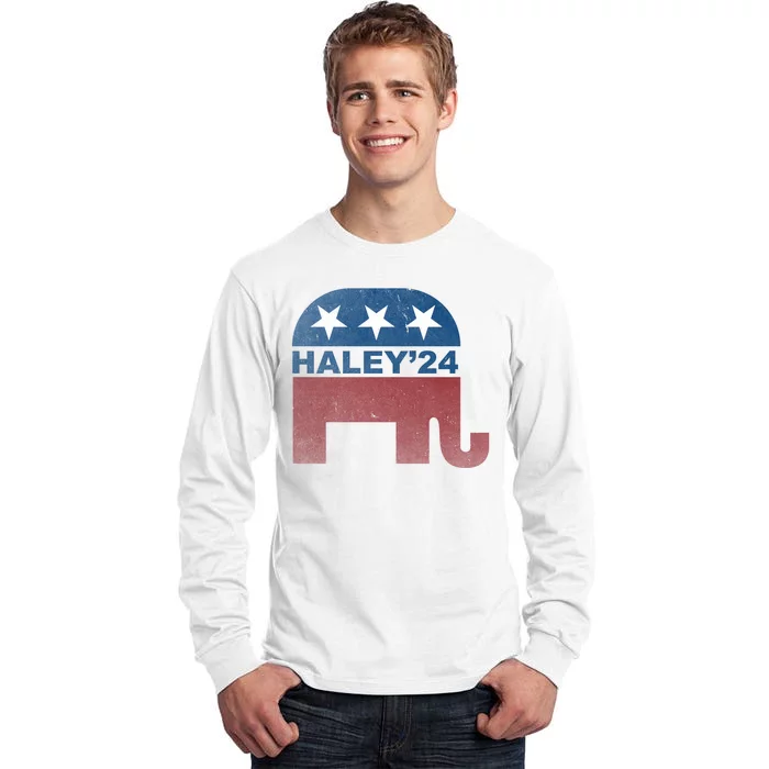 Nikki Haley 2024 For President Vintage Tall Long Sleeve T-Shirt