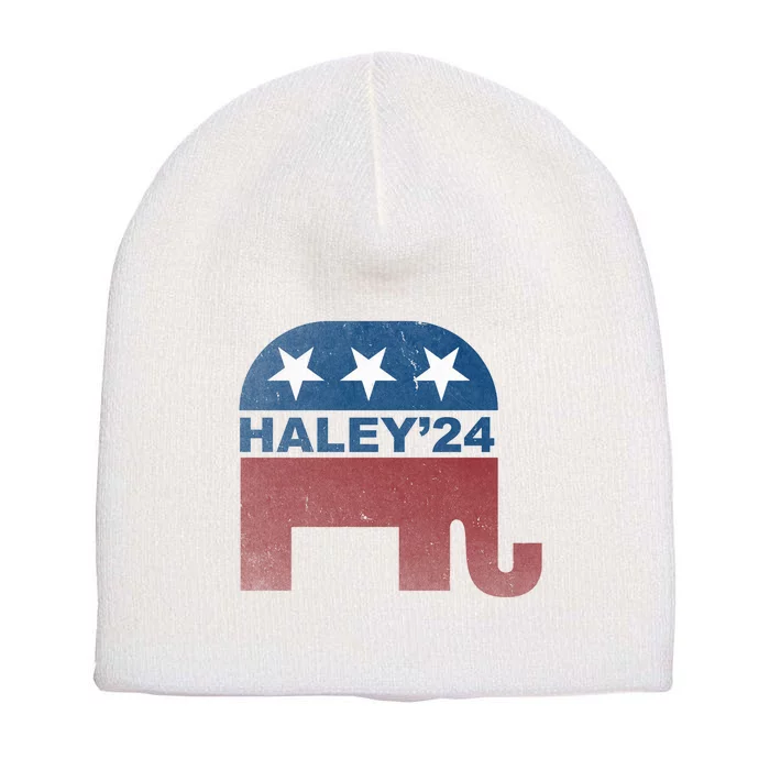 Nikki Haley 2024 For President Vintage Short Acrylic Beanie